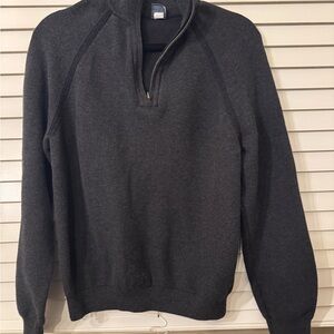 Tailor Vintage Charcoal Zip-Up Sweater